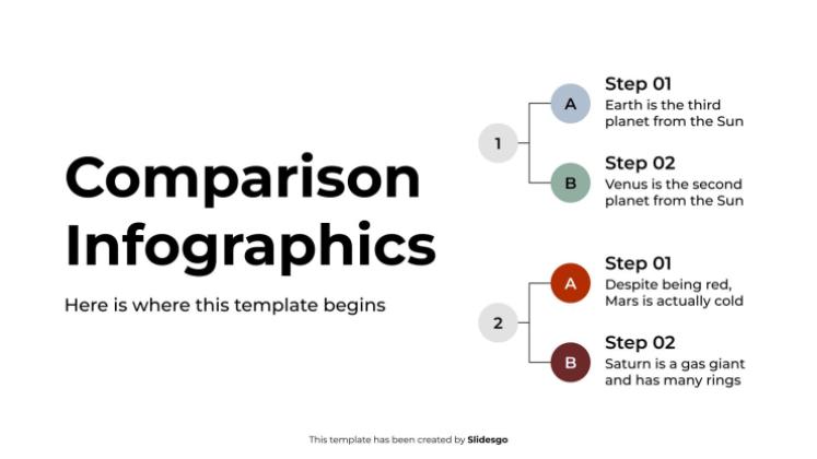 Plantilla de presentación Infografía comparativa