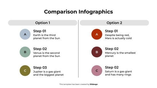 Plantilla de presentación Infografía comparativa