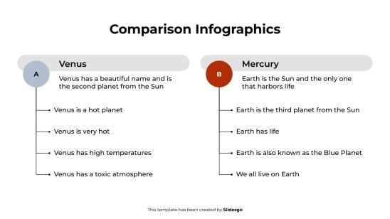 Plantilla de presentación Infografía comparativa