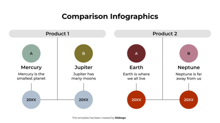 Plantilla de presentación Infografía comparativa