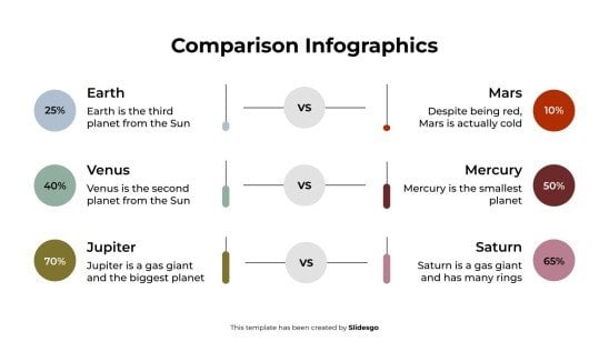Plantilla de presentación Infografía comparativa