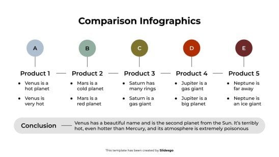 Plantilla de presentación Infografía comparativa