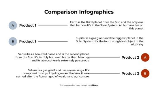 Plantilla de presentación Infografía comparativa