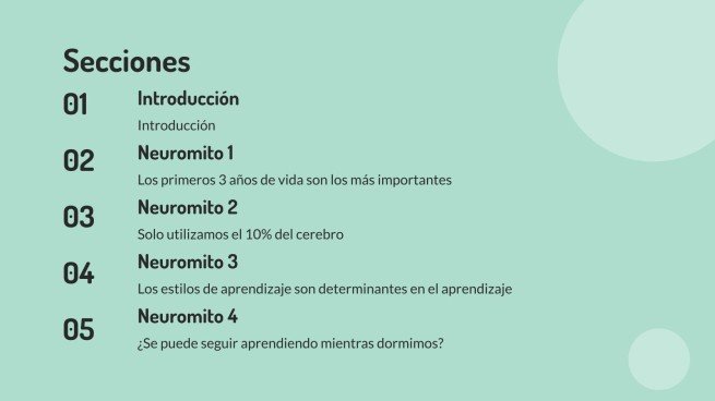 Plantilla de presentación Desmentiendo los neuromitos. Parte 1