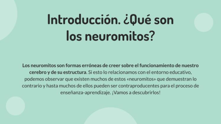 Plantilla de presentación Desmentiendo los neuromitos. Parte 1