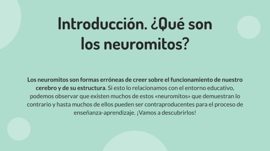 Plantilla de presentación Desmentiendo los neuromitos. Parte 1