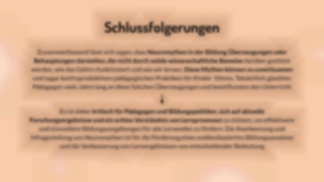 Neuromythen entlarven. Teil 2 Präsentationsvorlage