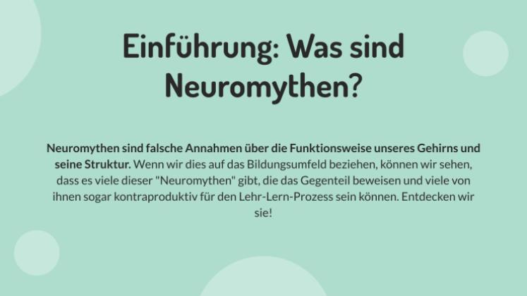 Neuromythen entlarven. Teil 1 Präsentationsvorlage