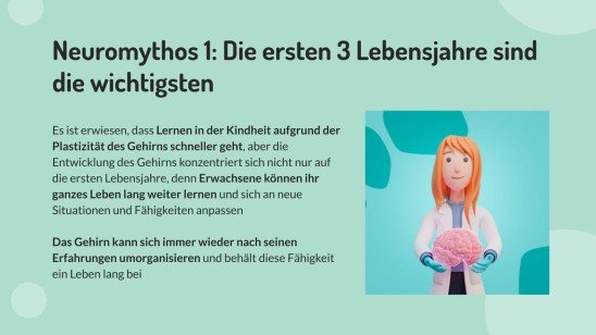Neuromythen entlarven. Teil 1 Präsentationsvorlage