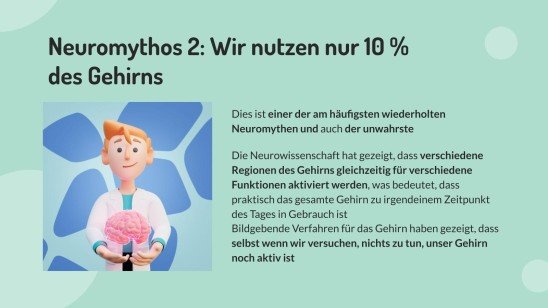 Neuromythen entlarven. Teil 1 Präsentationsvorlage