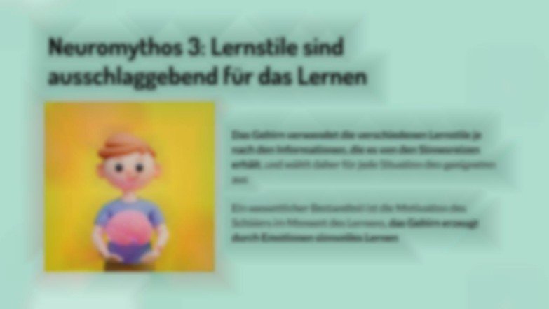 Neuromythen entlarven. Teil 1 Präsentationsvorlage