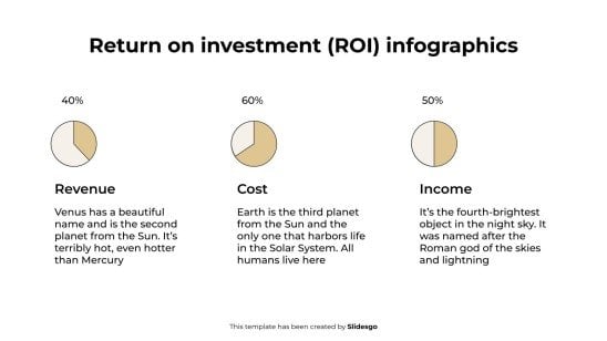 Plantilla de presentación Infografías de retorno de la inversión (ROI)