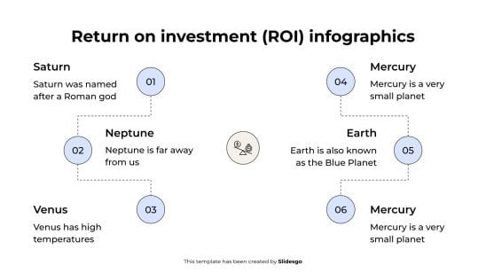 Plantilla de presentación Infografías de retorno de la inversión (ROI)