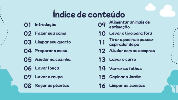 Modelo de apresentação Guia Super Kids para tarefas domésticas