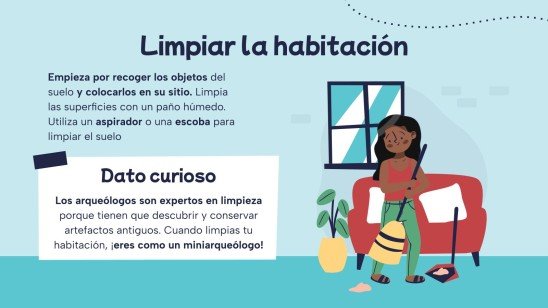 Plantilla de presentación Guía de tareas domésticas para niños