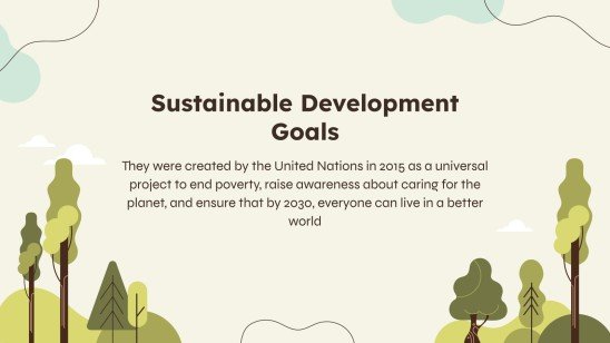 The Sustainable Development Goals presentation template 