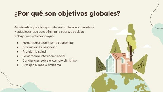 Plantilla de presentación Los objetivos de desarrollo sostenible