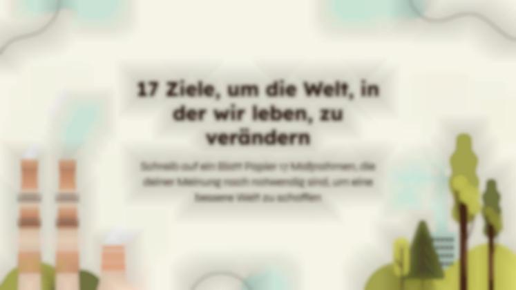 Die Ziele für nachhaltige Entwicklung Präsentationsvorlage
