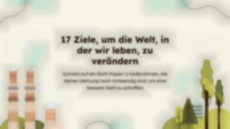 Die Ziele für nachhaltige Entwicklung Präsentationsvorlage