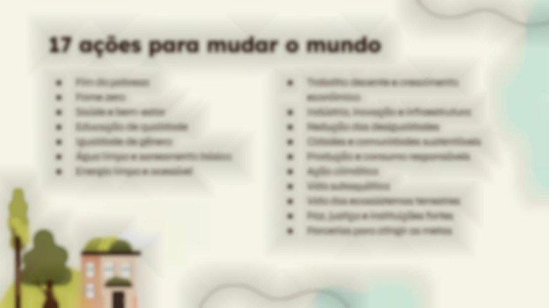 Modelo de apresentação Os objetivos de desenvolvimento sustentável