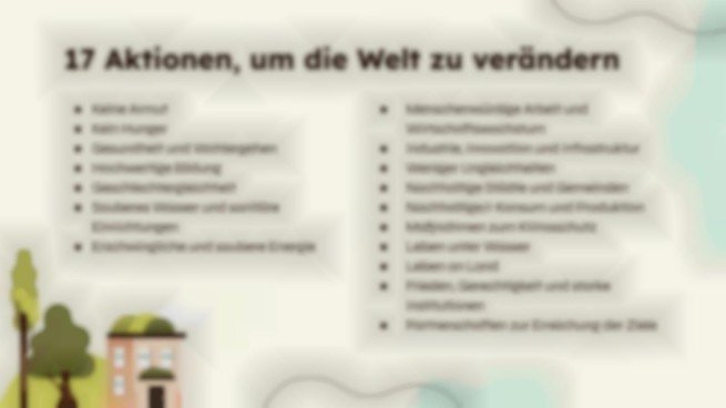 Die Ziele für nachhaltige Entwicklung Präsentationsvorlage