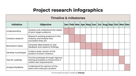 Projektforschungs-Infografiken Präsentationsvorlage