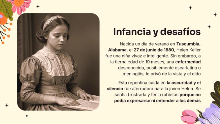 Plantilla de presentación Helen Keller: un extraordinario viaje de perseverancia y triunfo
