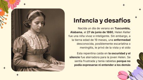 Plantilla de presentación Helen Keller: un extraordinario viaje de perseverancia y triunfo