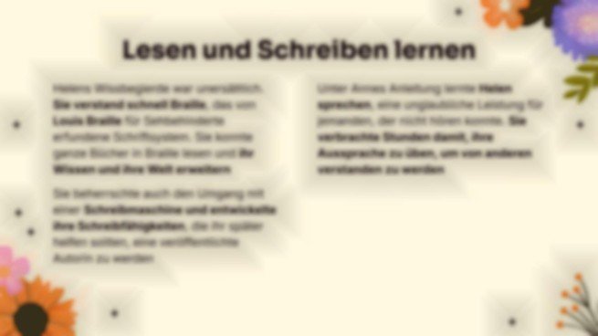 Helen Keller: Eine bemerkenswerte Reise voller Ausdauer und Triumph Präsentationsvorlage