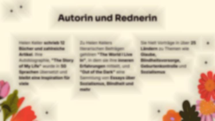 Helen Keller: Eine bemerkenswerte Reise voller Ausdauer und Triumph Präsentationsvorlage