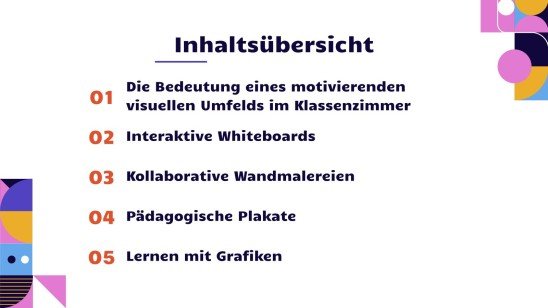 Tafeln, Poster und Diagramme: So schaffen Sie eine visuell anregende Klassenzimmerumgebung Präsentationsvorlage