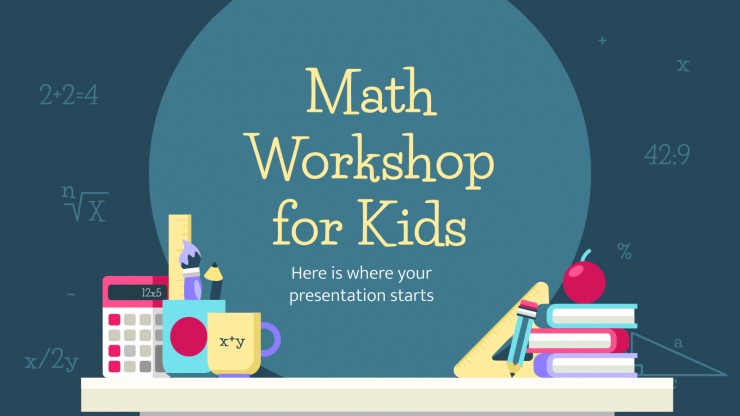 Math Workshop for Kids presentation template