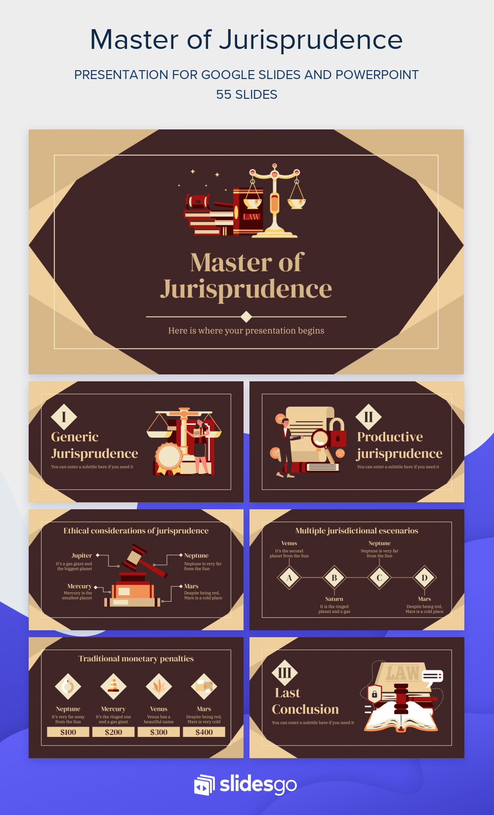Master of Jurisprudence Google Slides & PowerPoint template