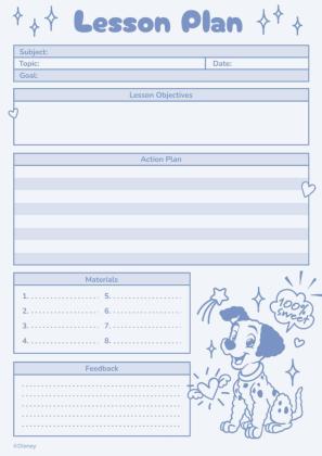 Plan de cours Les 101 Dalmatiens Modèles de présentation