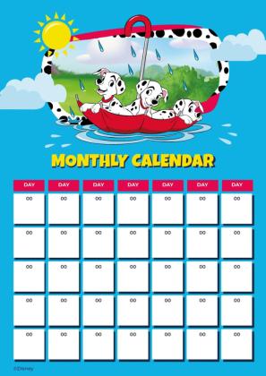 Calendrier Les 101 Dalmatiens Modèles de présentation