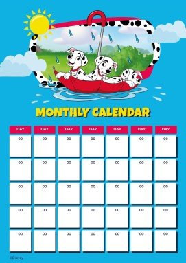 Calendrier Les 101 Dalmatiens Modèles de présentation