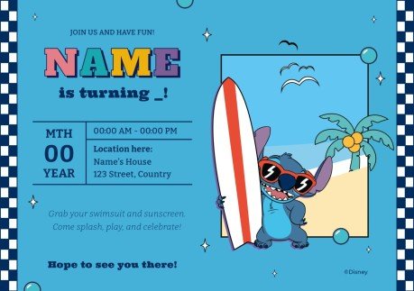 Lilo & Stitch Summer Party Invitation presentation template 