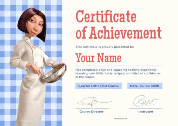 Modelo de apresentação Certificado Ratatouille