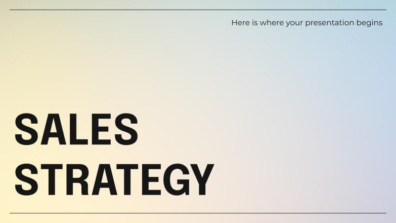 Sales Strategy presentation template 