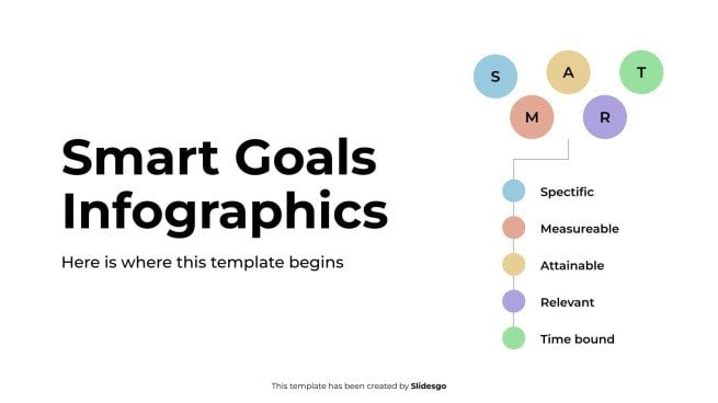 Smart Goals Infographics presentation template 
