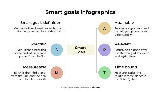 Smart Goals Infographics presentation template 