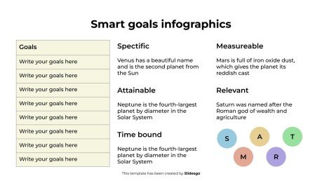 Smart Goals Infographics presentation template 