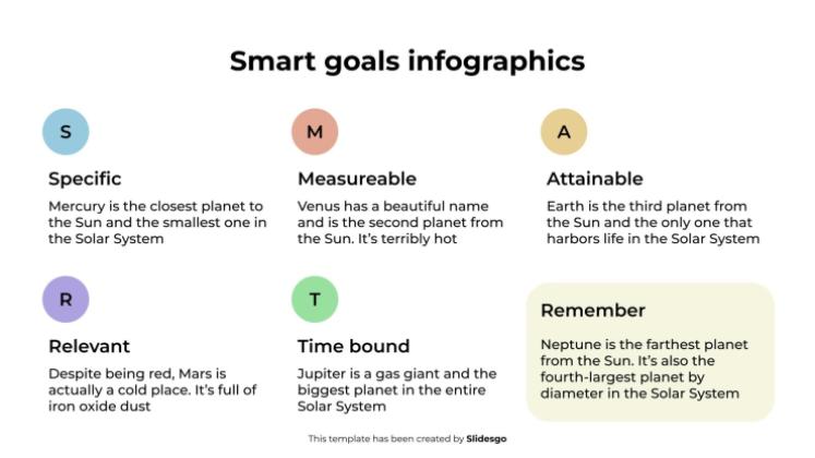 Smart Goals Infographics presentation template 