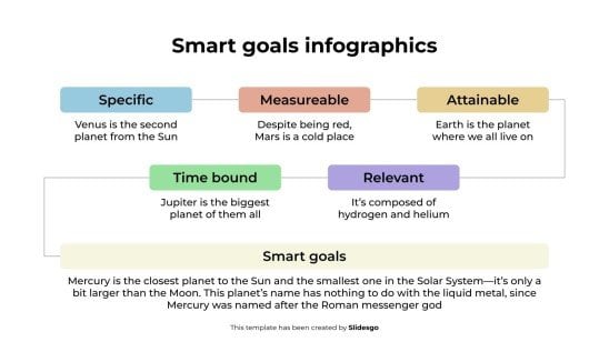 Smart Goals Infographics presentation template 