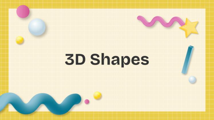 3D Shapes presentation template 