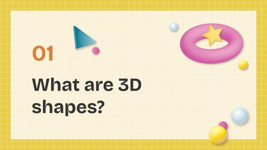 3D Shapes presentation template 