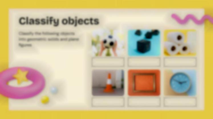 3D Shapes presentation template 