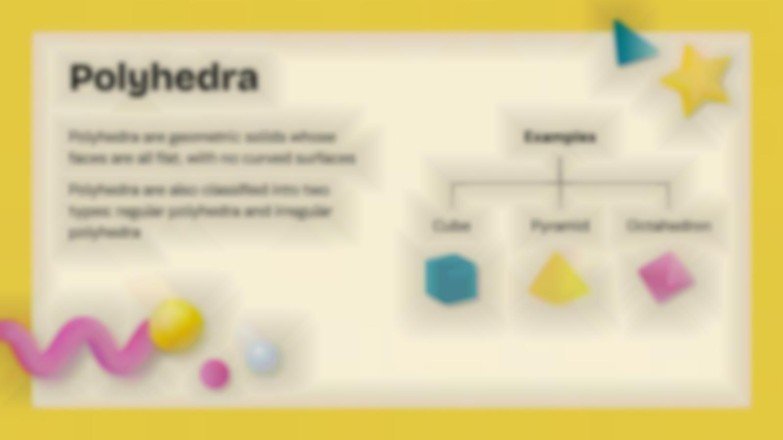 3D Shapes presentation template 