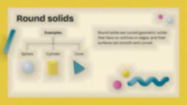 3D Shapes presentation template 