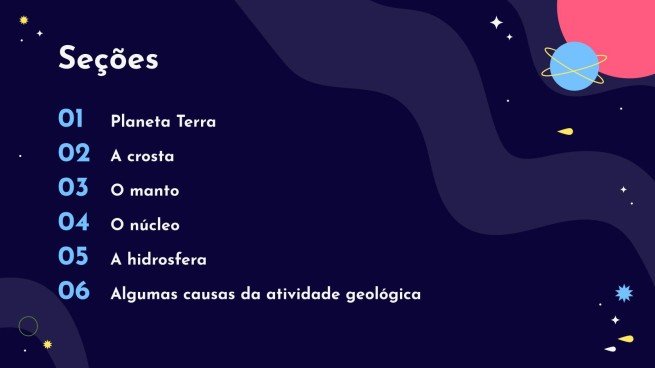 Modelo de apresentação As camadas da Terra